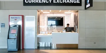 Currency exchange at SFO International Terminal