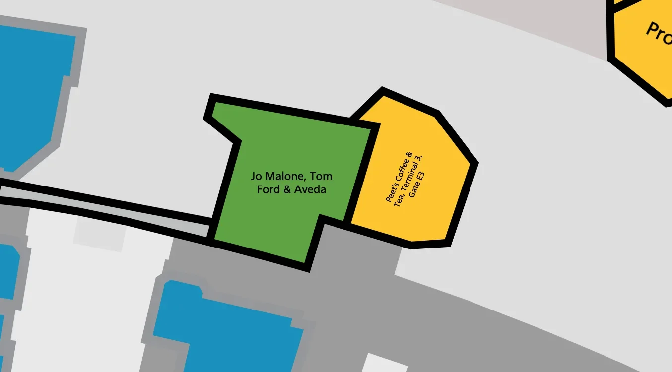 Jo Malone, Tom Ford & Aveda map location